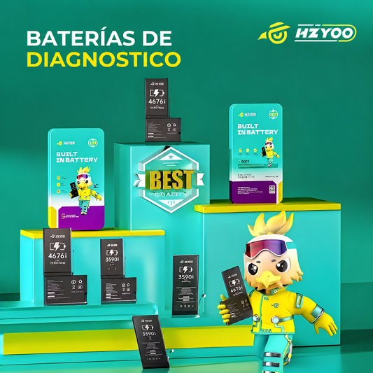 HZYOO BATERIA IPHONE SERIES 12 A 15 PRO MAX DE DIAGNÓSTICO