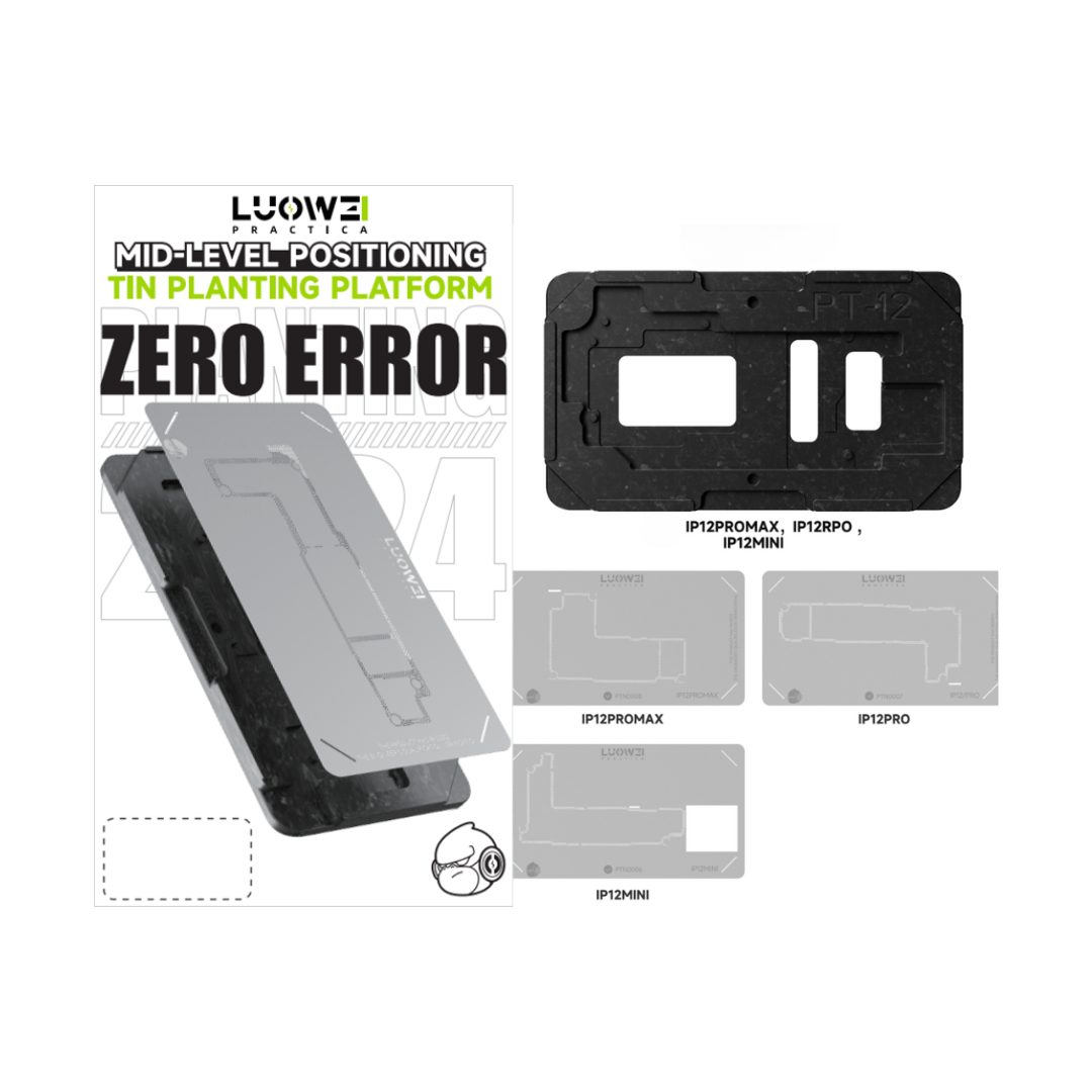 LUOWEI PLATAFORMA CON STENCIL PARA INTERPOSER IPHONE SERIES 12