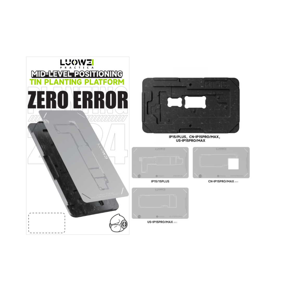 LUOWEI PLATAFORMA CON STENCIL PARA INTERPOSER IPHONE SERIES 15