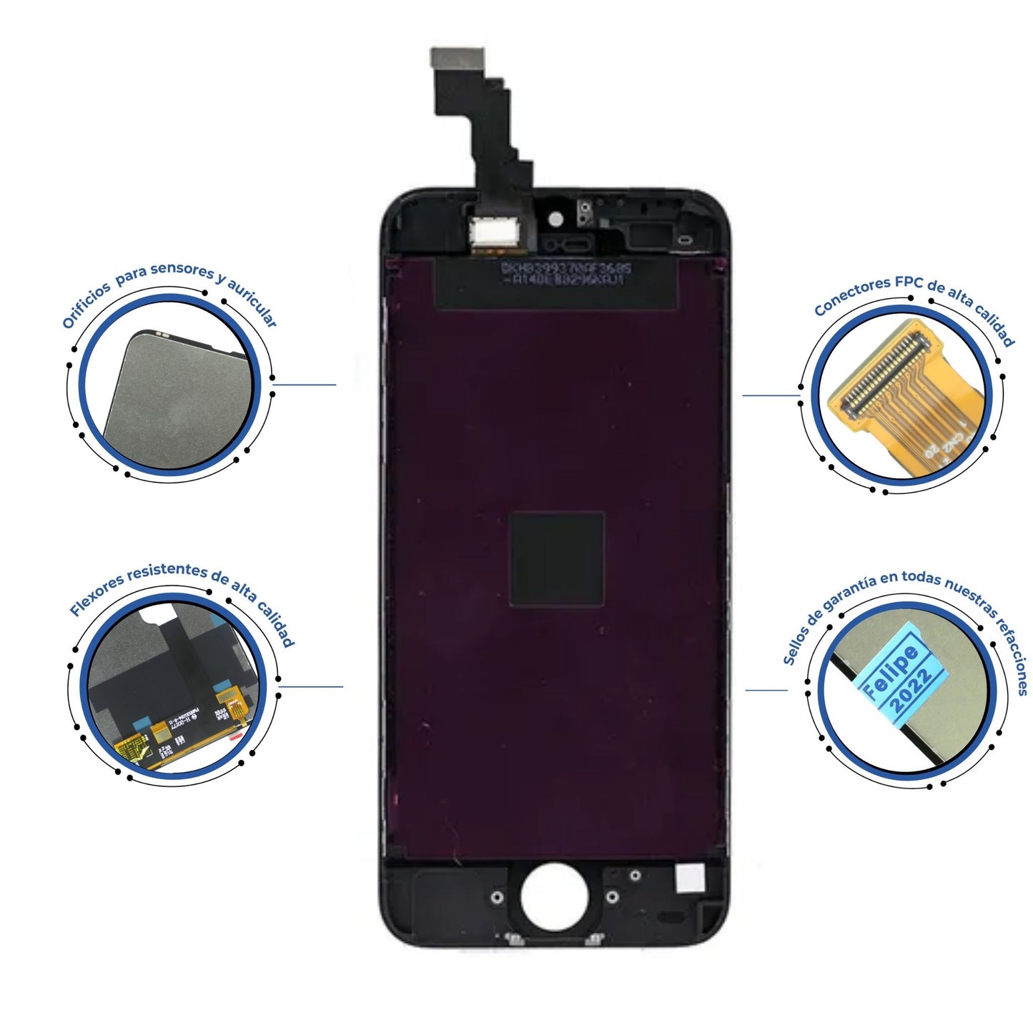 PANTALLA IPHONE 5C NEGRO