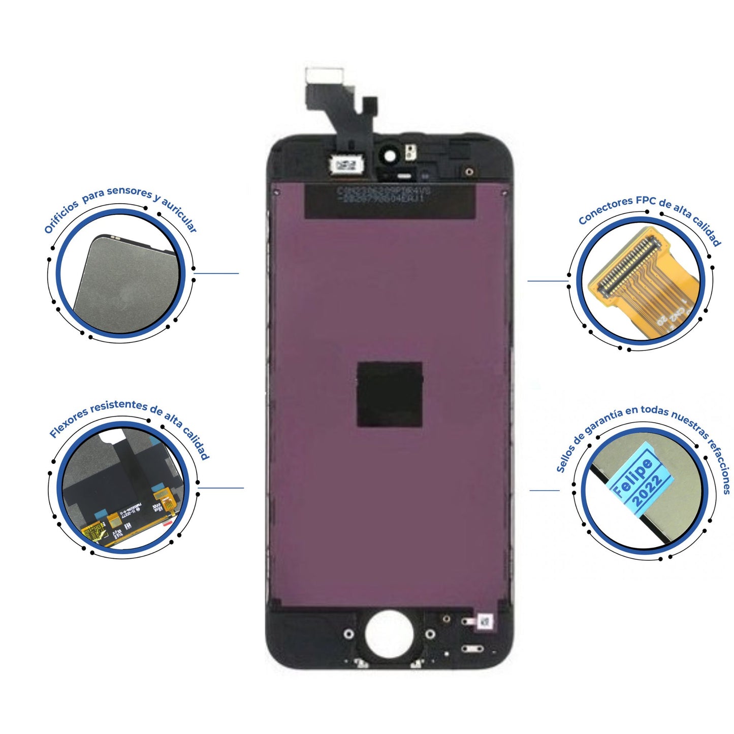 PANTALLA IPHONE 5G NEGRO