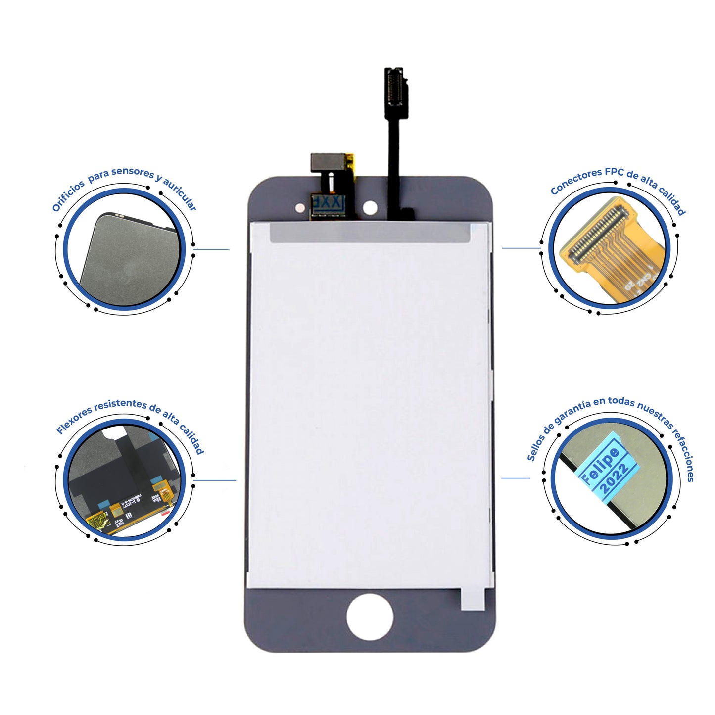 PANTALLA IPOD 4 BLANCO