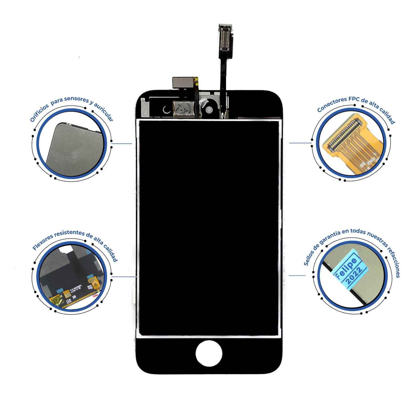 PANTALLA IPOD 4 NEGRO