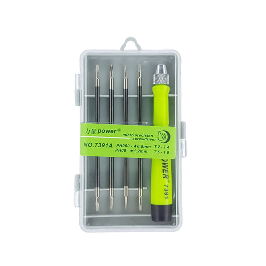 JUEGO DE DESARMADORES COMBINADOS MULTIFUNCIONALES 7391A