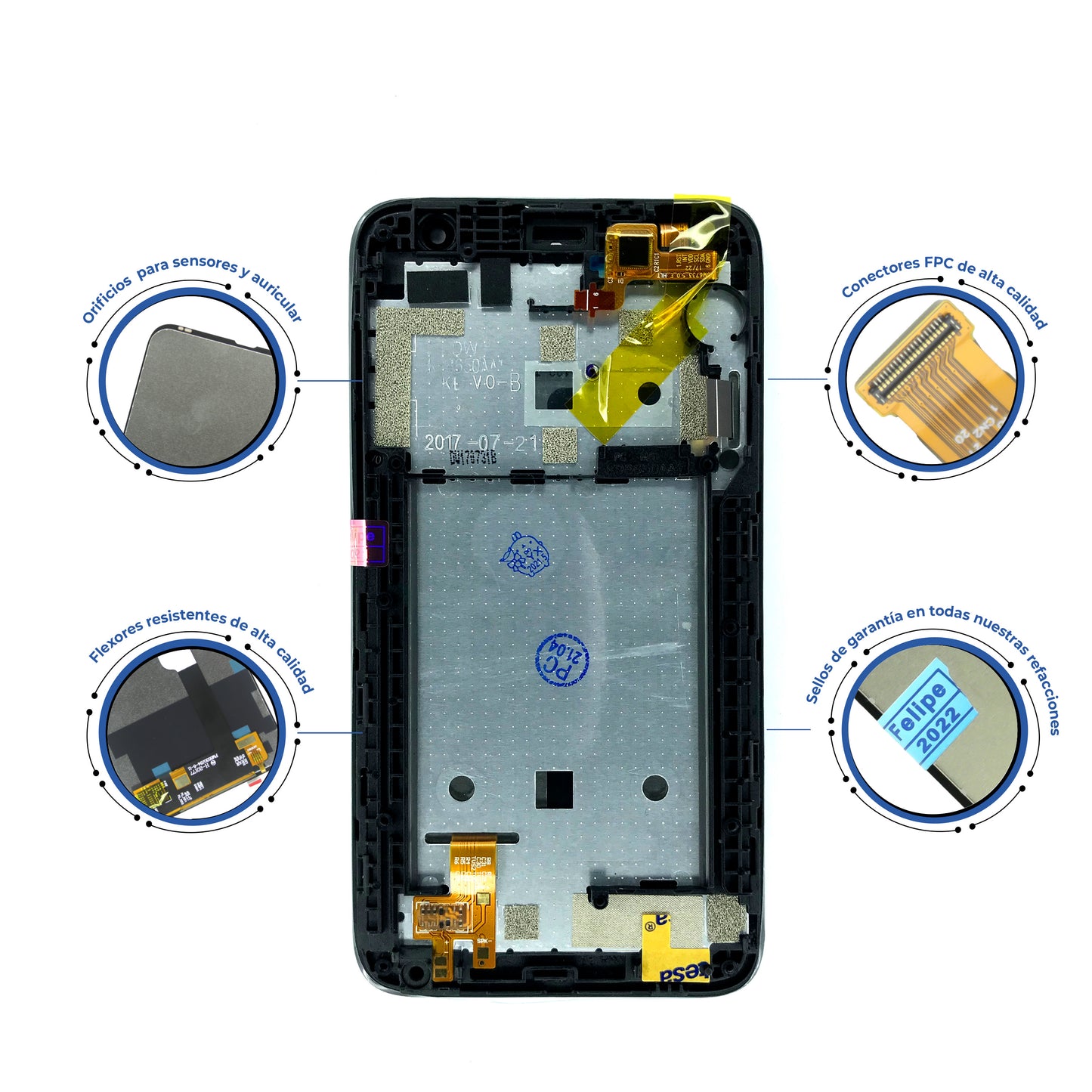 PANTALLA ALCATEL PIXI 4 , 5" , 5010G NEGRO