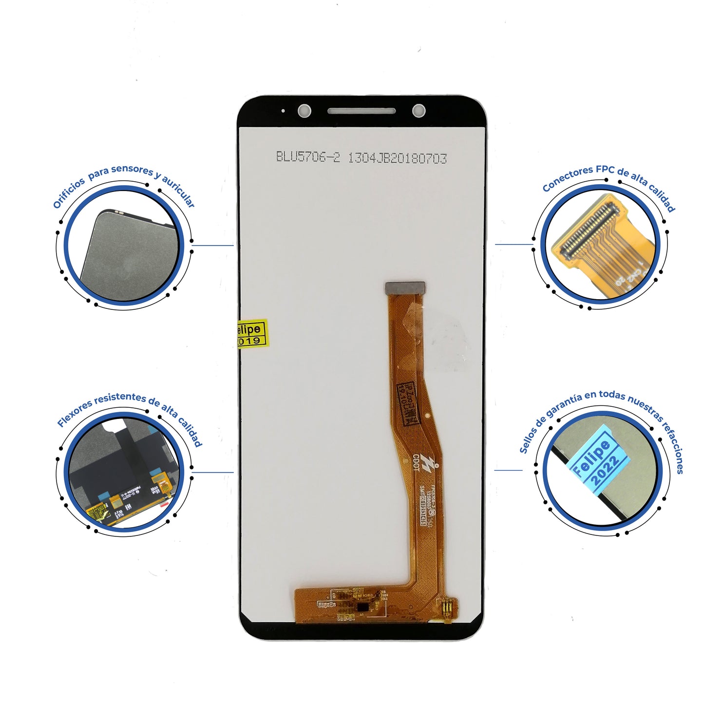 PANTALLA ALCATEL 3X , 5058 BLANCO