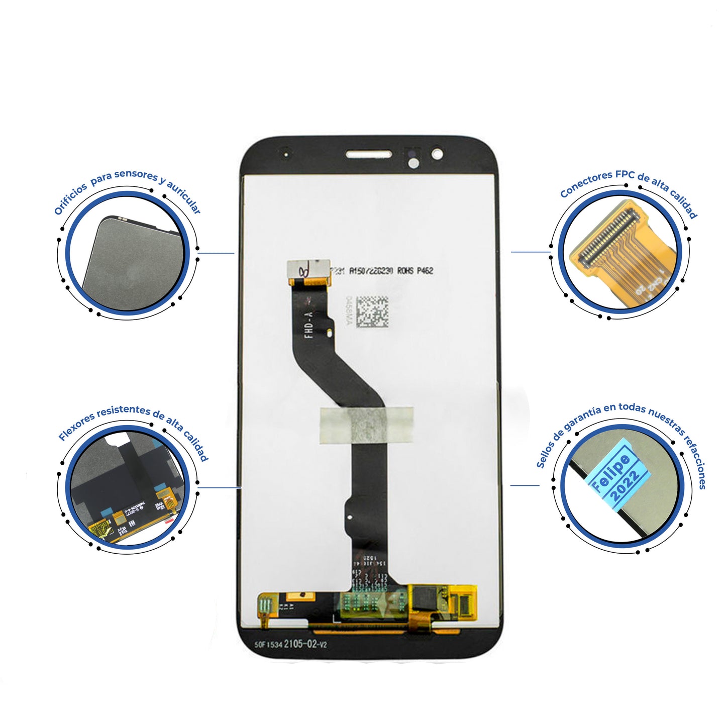 PANTALLA HUAWEI G8 BLANCO RIO-L03