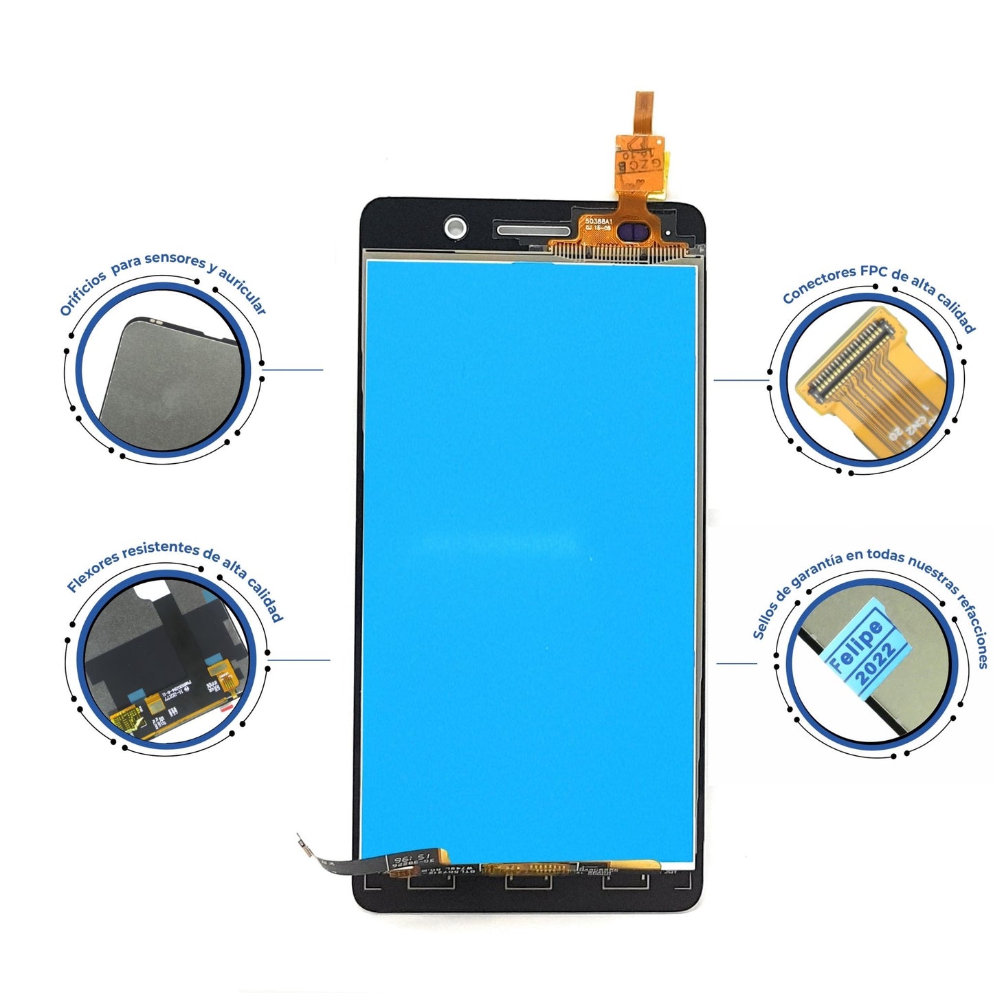 PANTALLA HUAWEI G PLAY MINI NEGRO CHC-U03