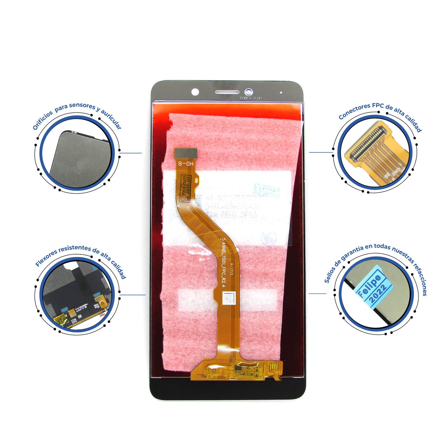 PANTALLA HUAWEI GW METAL TRT-L53, Y7 PRIME BLANCO