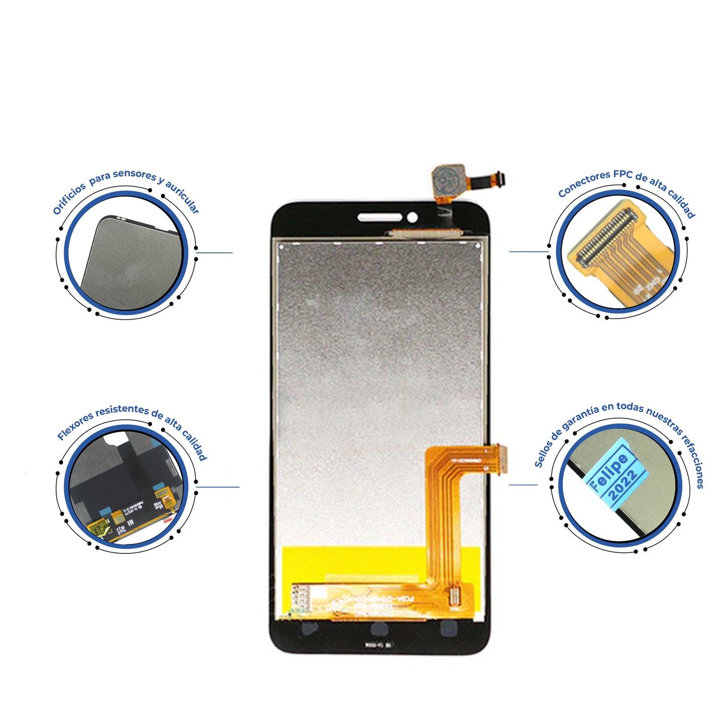 PANTALLA LENOVO A2016, BIVE BLANCO