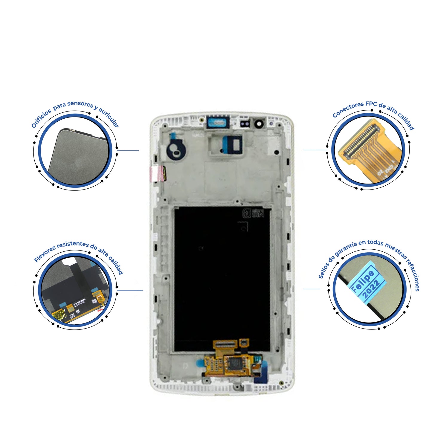 PANTALLA LG G3 DORADO