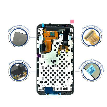 PANTALLA MOTOROLA NEXUS 6 CON MARCO NEGRO