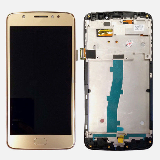 PANTALLA MOTOROLA E4 CON MARCO DORADO