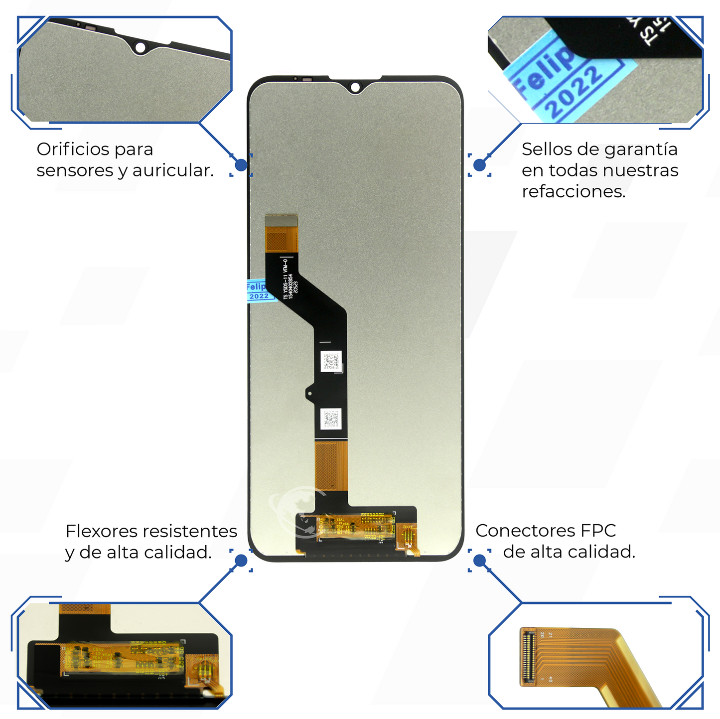 PANTALLA MOTOROLA E7 PLUS / G9 /  G9 PLAY NEGRO