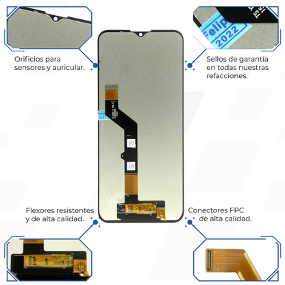 PANTALLA MOTOROLA E7 PLUS / G9 /  G9 PLAY NEGRO