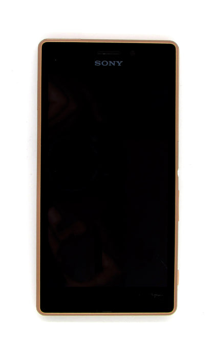 PANTALLA SONY M2 CON MARCO DORADO