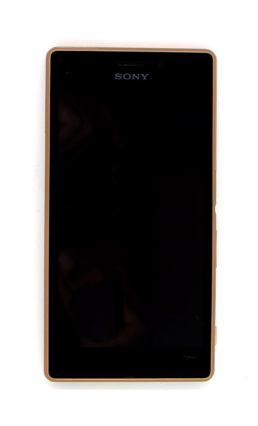 PANTALLA SONY M2 CON MARCO DORADO