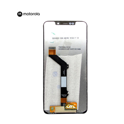 PANTALLA PARA MOTOROLA ONE VISION CON MARCO AZUL ORIGINAL