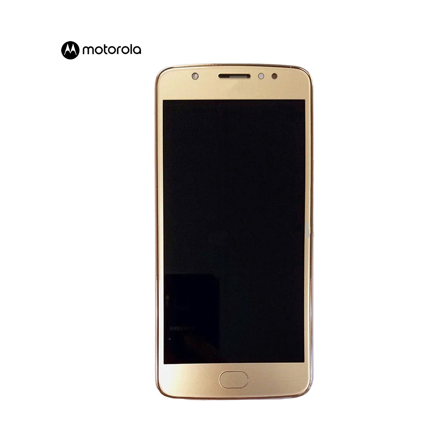 PANTALLA PARA MOTOROLA E4 CON MARCO DORADO