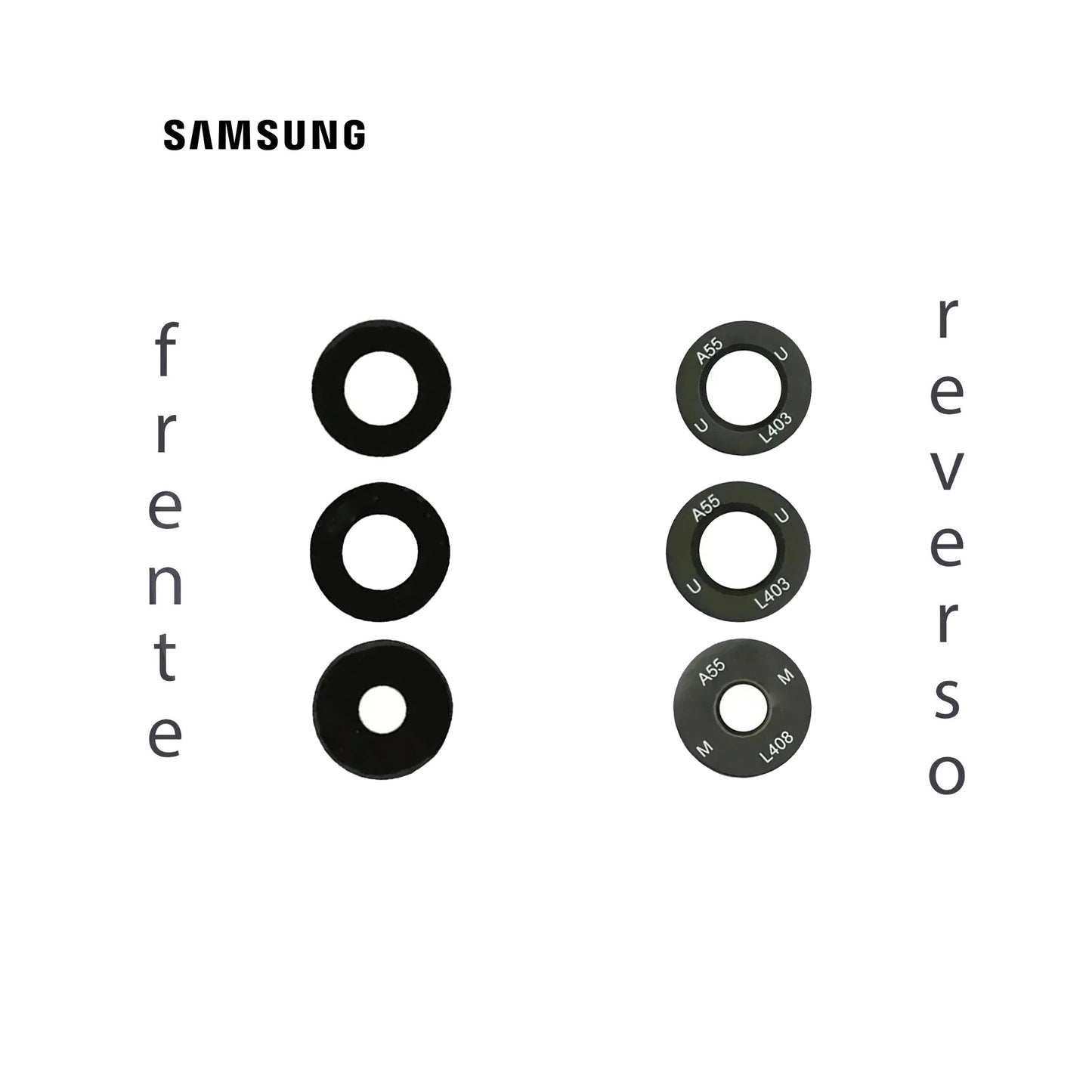 LENS DE CAMARA SAMSUNG A35 AZUL MARINO CON MARCO