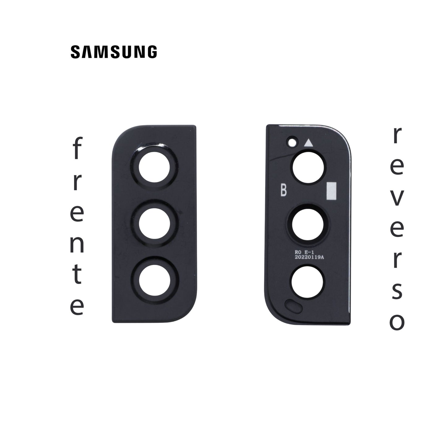 LENS DE CAMARA SAMSUNG S22/S22 PLUS NEGRO CON MARCO