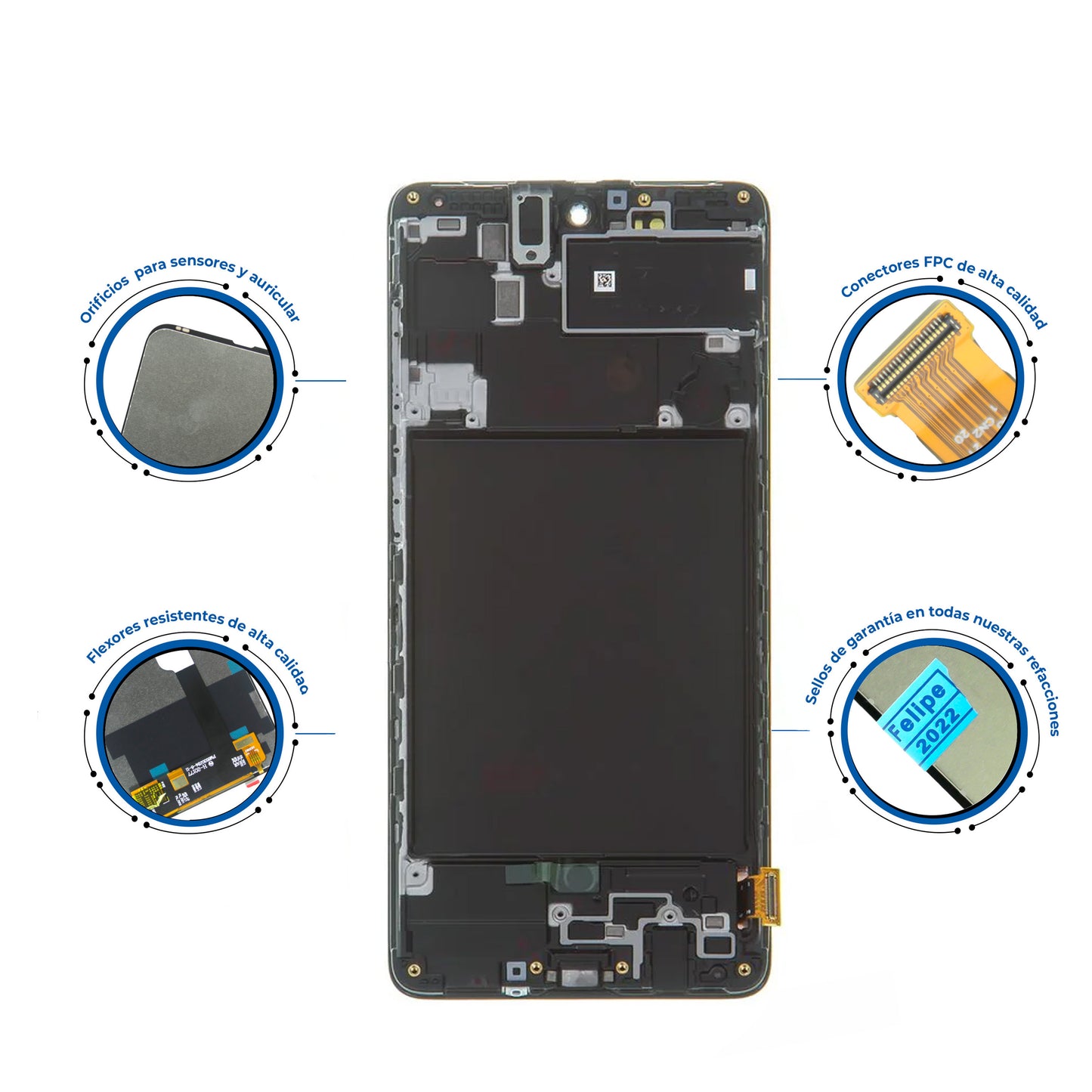 PANTALLA PARA SAMSUNG A71 , A715 OLED CON MARCO
