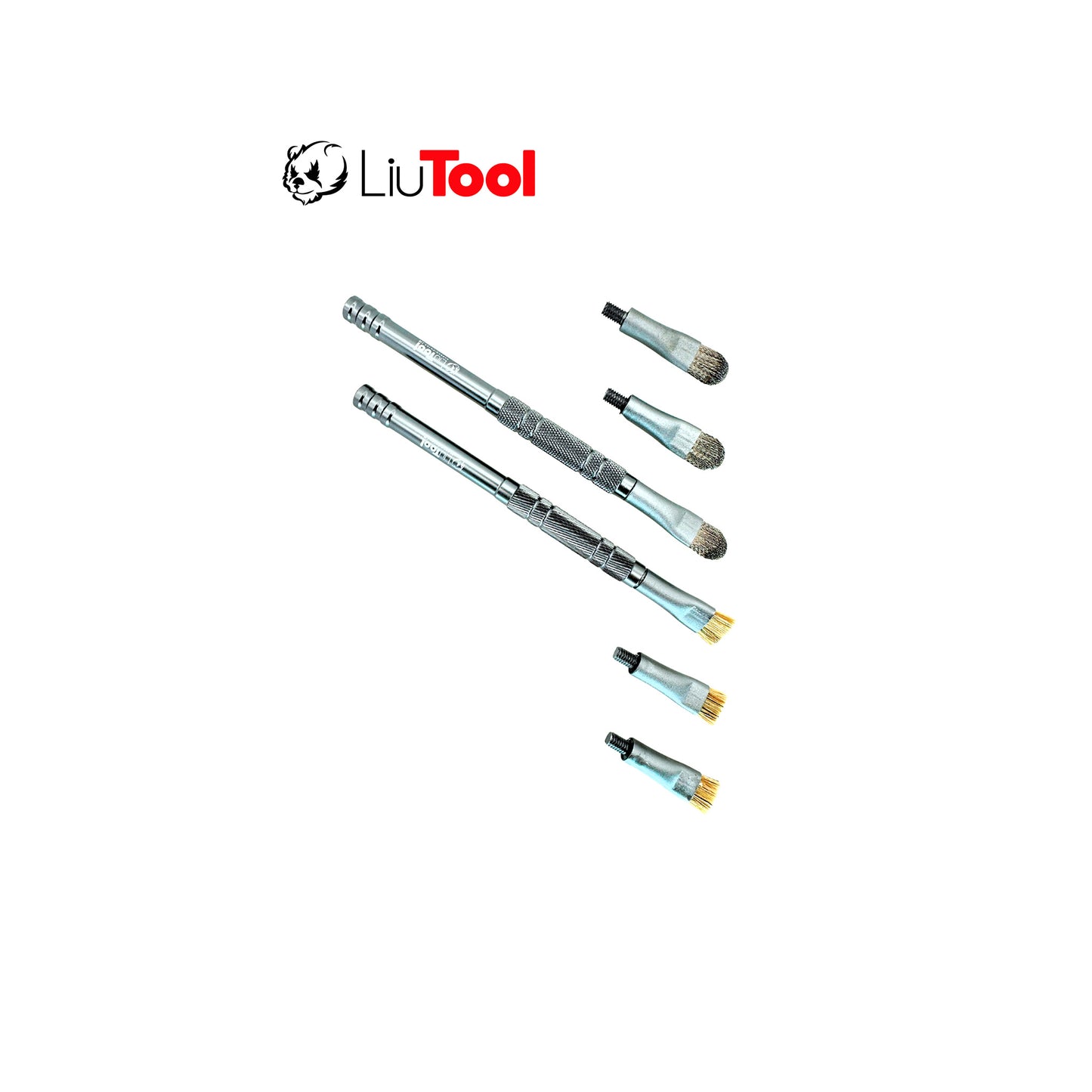 LIUTOOL BROCHA DE LIMPIEZA SET DE 2 PIEZAS BS-02 + 4 REPUESTOS