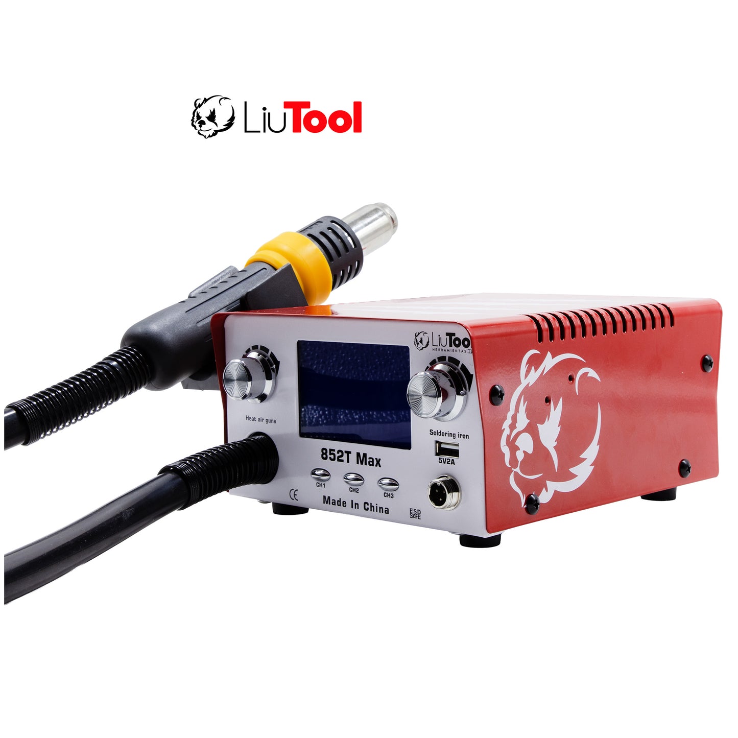LIUTOOL ESTACION DE SOLDADURA Y AIRE CALIENTE 852TMAX (C210)