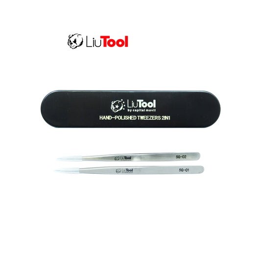 LIUTOOL JUEGO DE 2 PINZAS ULTRA FINA