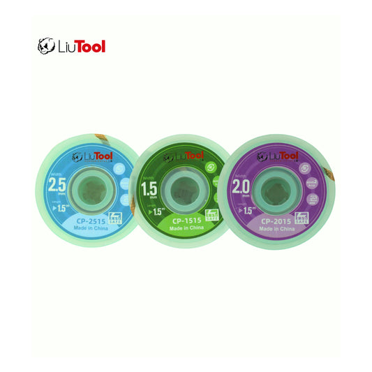 LIUTOOL COMBO MALLA DESOLDADORA 3PZAS (1.5MM + 2MM + 2.5MM)