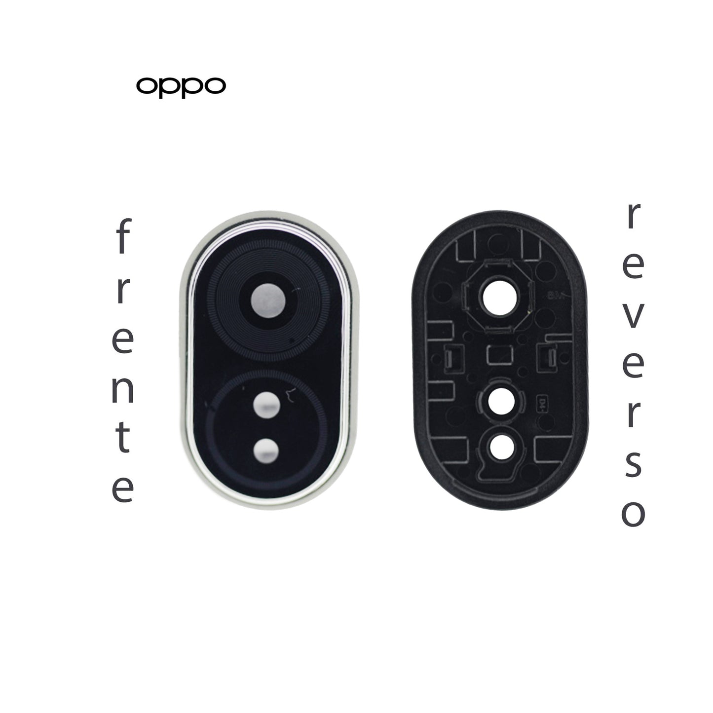 LENS DE CAMARA OPPO A38 PLATA CON MARCO