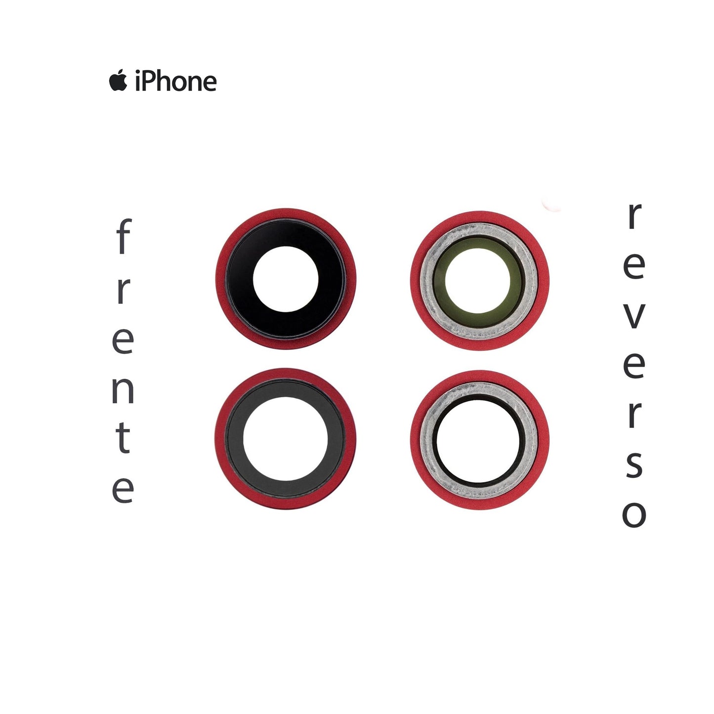 LENS DE CAMARA IPHONE 12 MINI ROJO