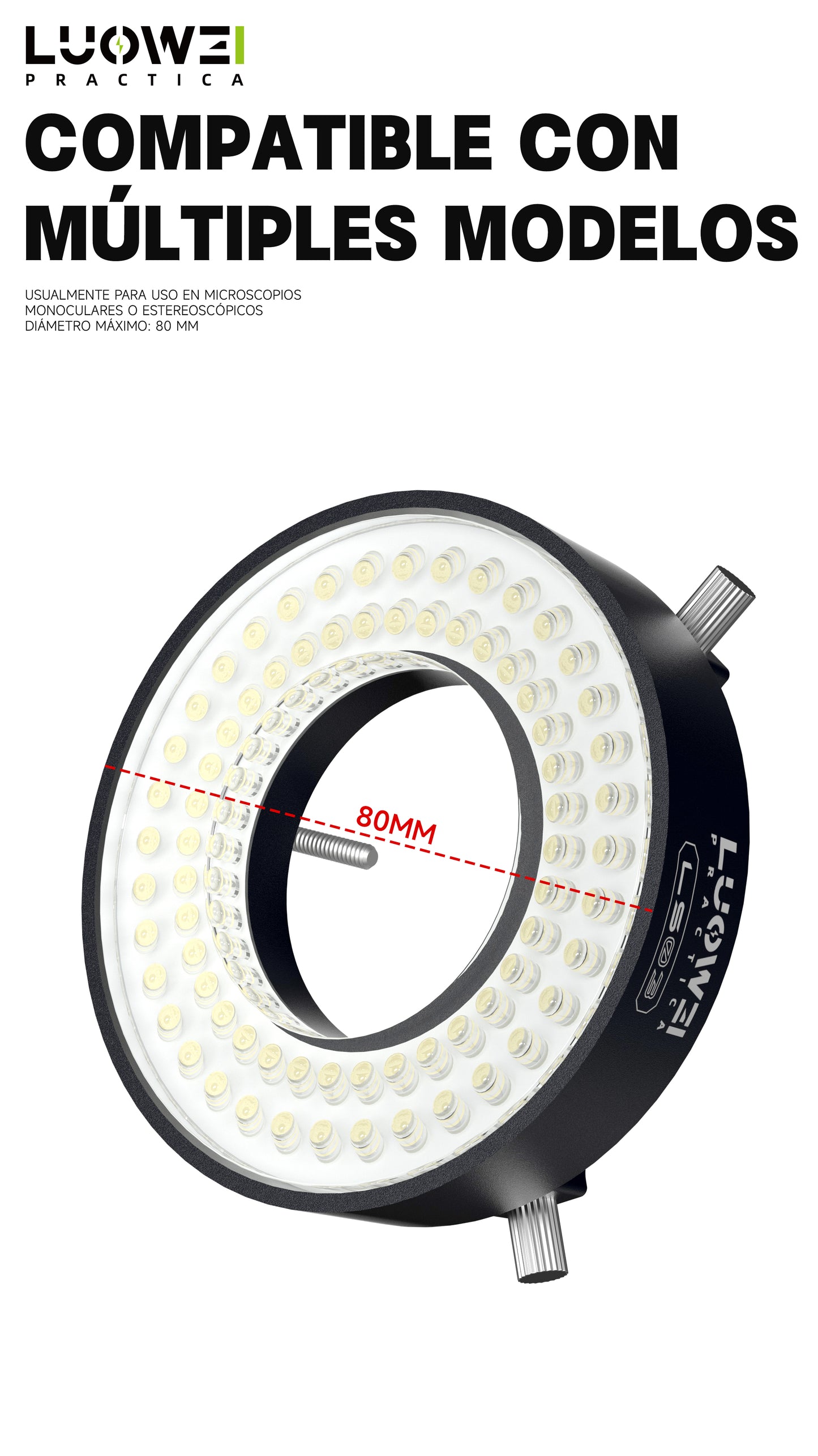 LUOWEI ANILLO DE LUZ PARA MICROSCOPIO LS03