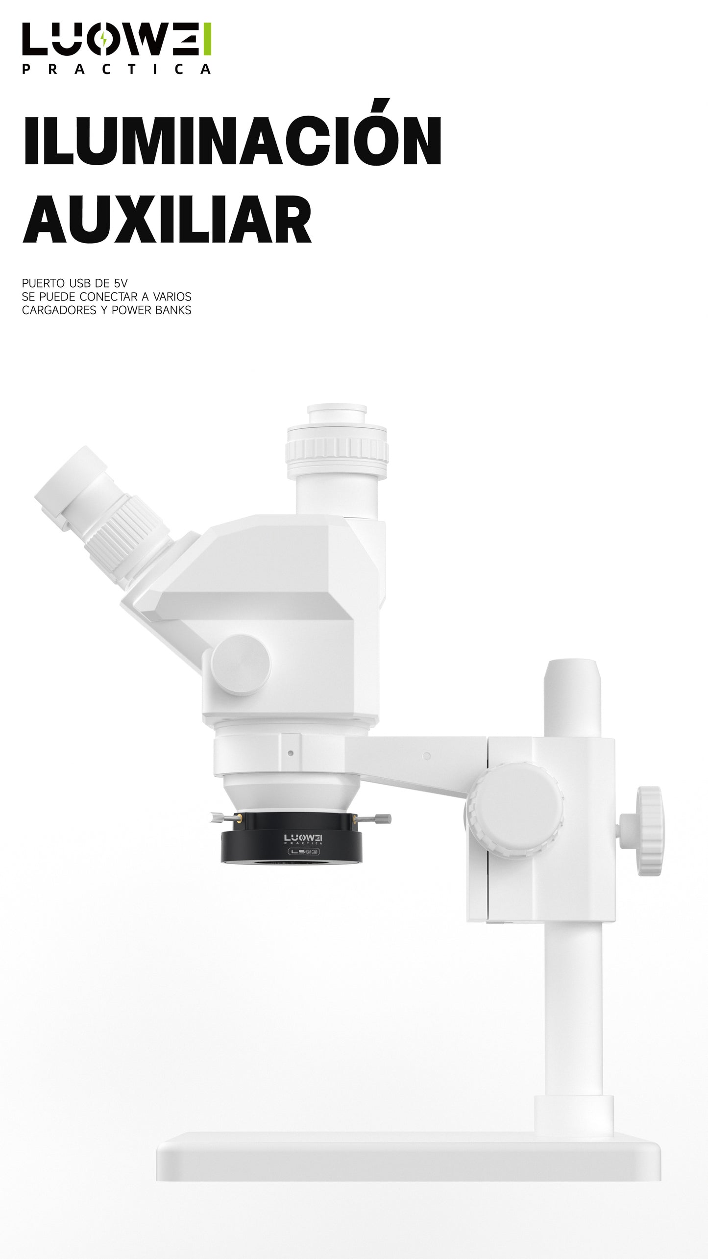 LUOWEI ANILLO DE LUZ PARA MICROSCOPIO LS03
