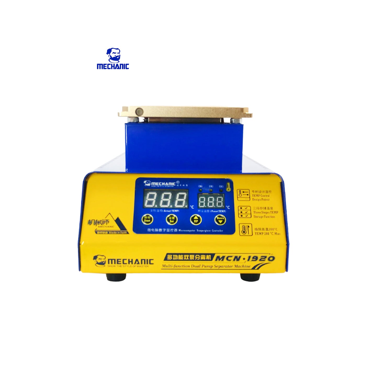 MECHANIC MAQUINA SEPARADORA DE PANTALLA DE DOBLE BOMBA CON SOPORTE MCN-1920
