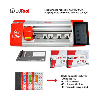 COMBO LIUTOOL MAQ CORTADORA HIDROGEL + 2 PAQ. HIDROGEL MIX