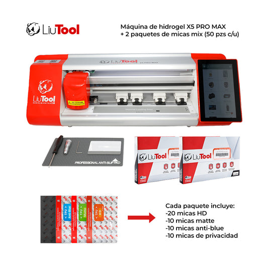 COMBO LIUTOOL MAQ CORTADORA HIDROGEL + 2 PAQ. HIDROGEL MIX