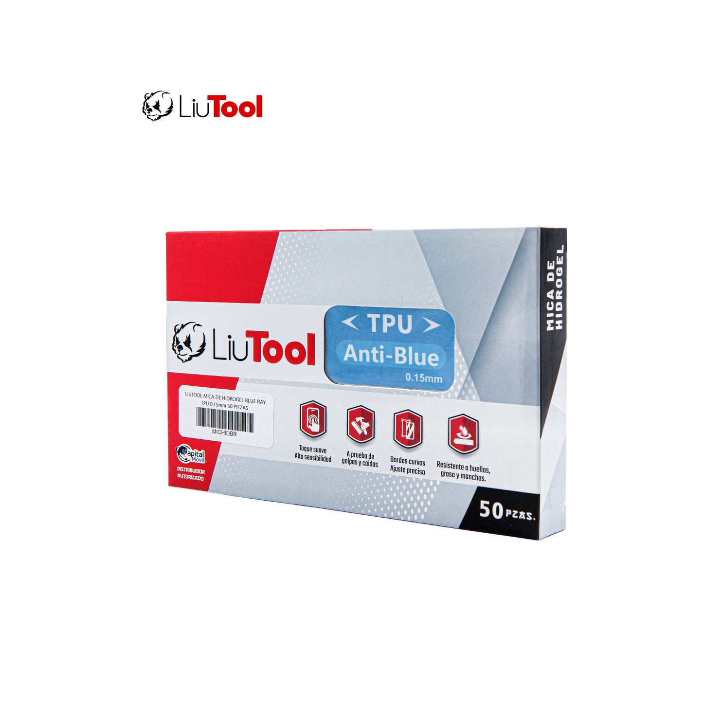 LIUTOOL MICA DE HIDROGEL BLUE RAY TPU .15mm (50pzas)