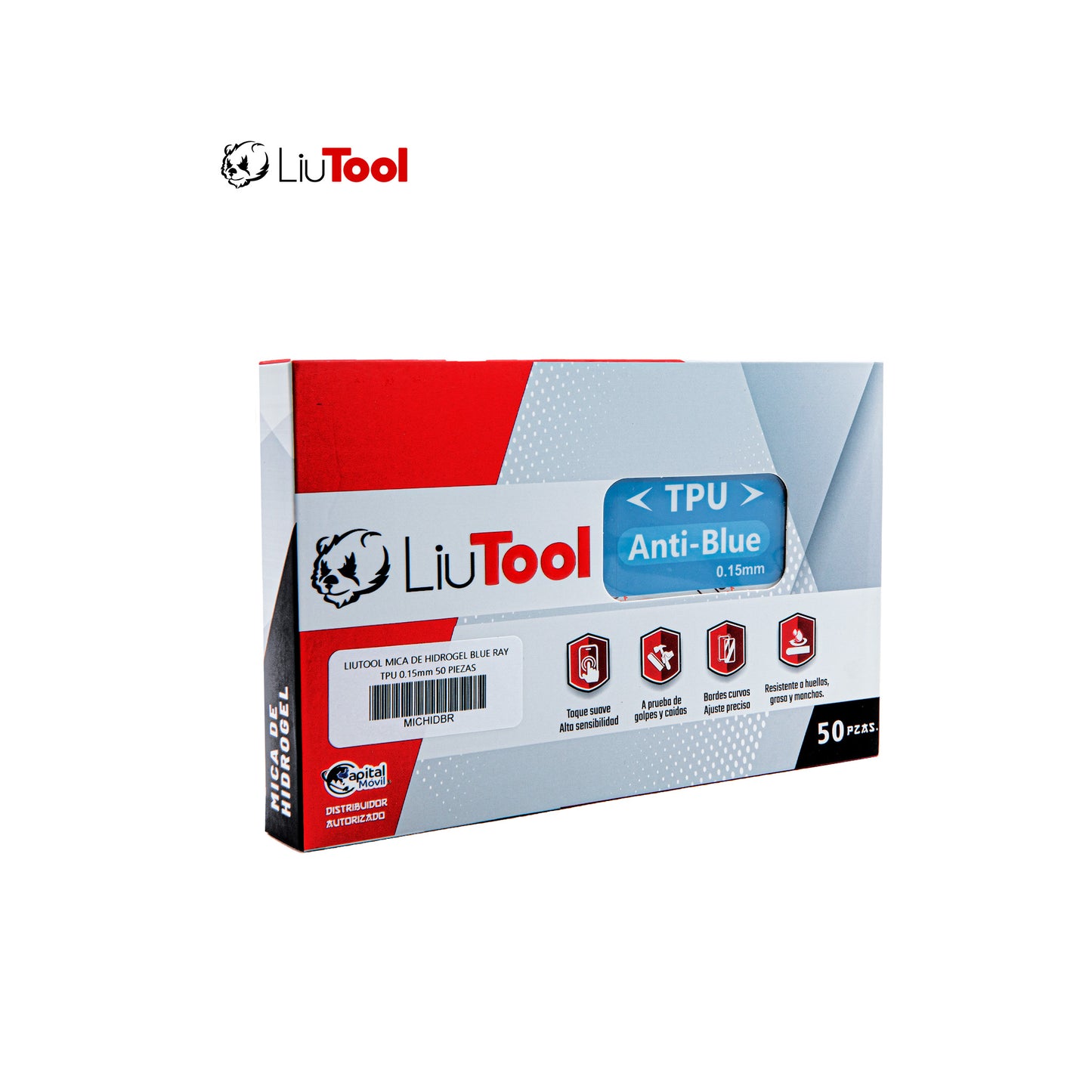 LIUTOOL MICA DE HIDROGEL BLUE RAY TPU .15mm (50pzas)