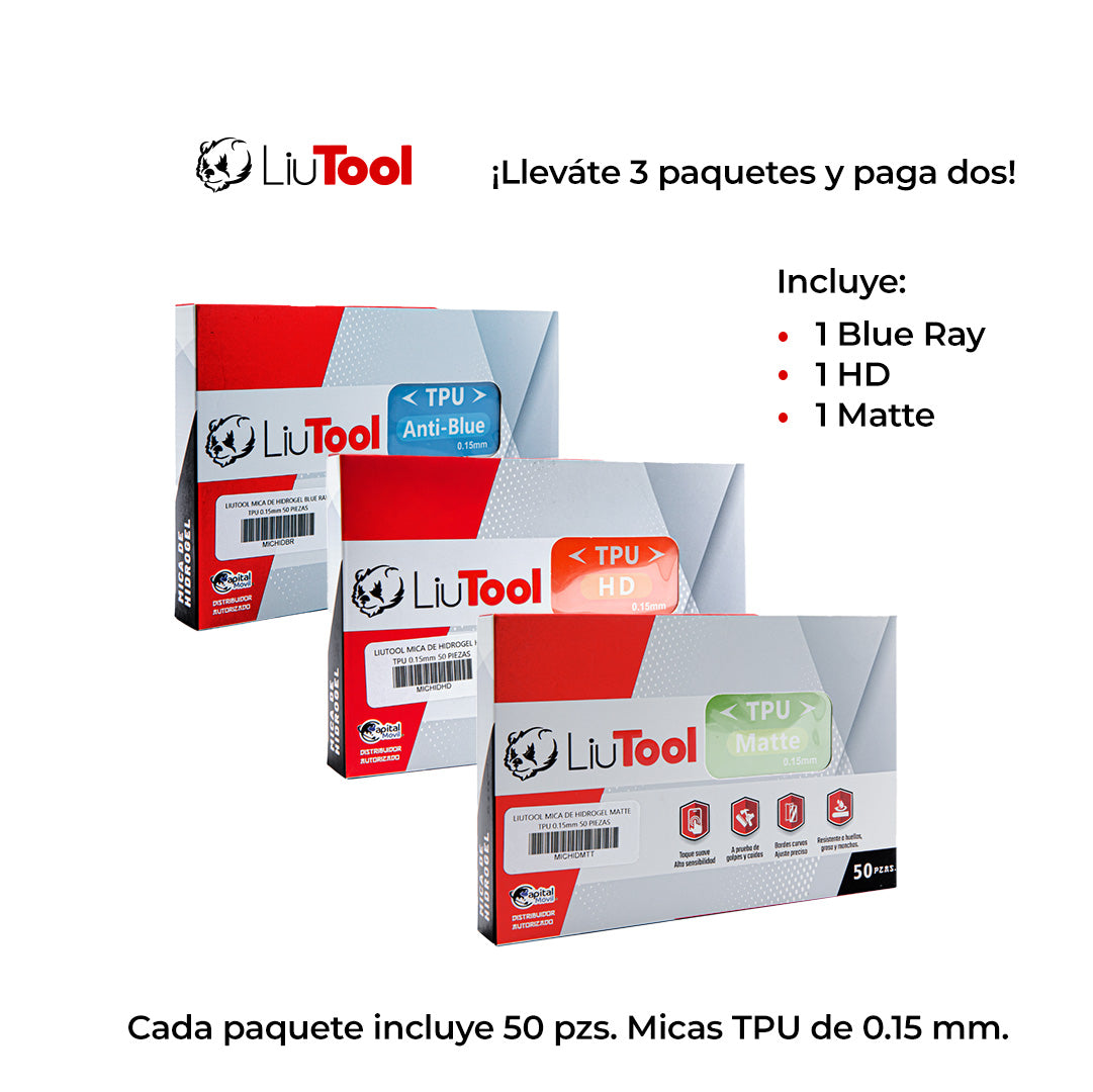 LIUTOOL MICA DE HIDROGEL TPU 3X2