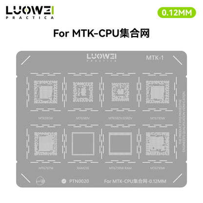 LUOWEI JUEGO STENCIL PARA CPU (13pzas) - MTK - iPhone A9-A18 Pro - HiU - SD