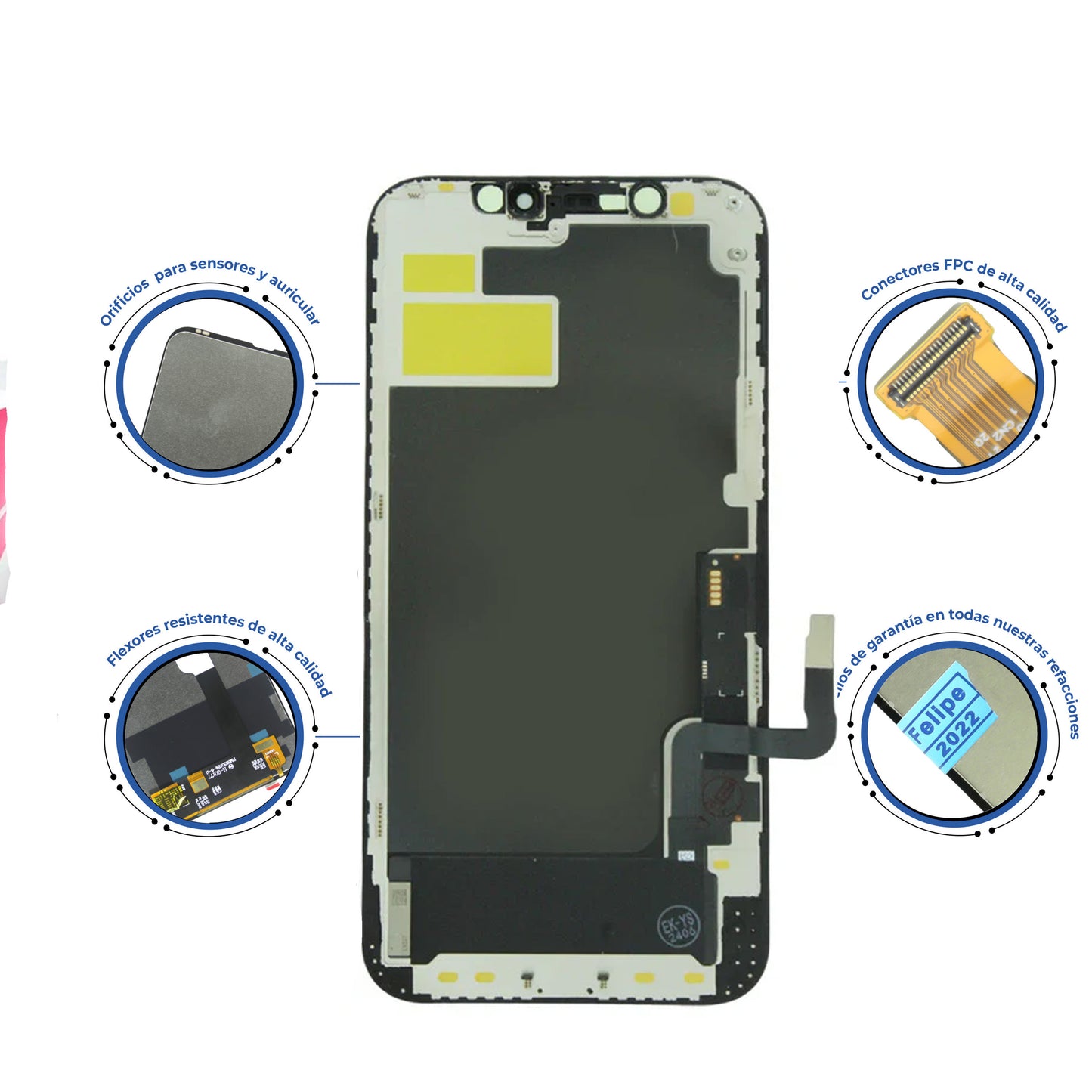 PANTALLA IPHONE 12 , 12 PRO PARA CAMBIO DE IC