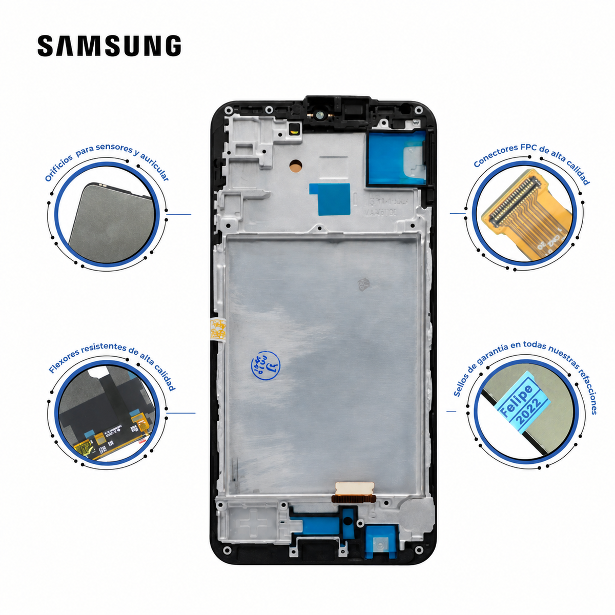 PANTALLA PARA SAMSUNG A15 / A155 CON MARCO NEGRO OLED