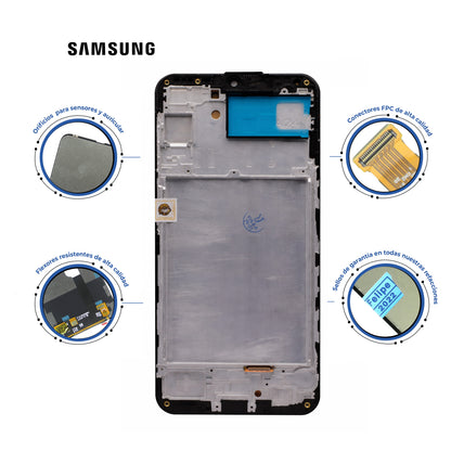PANTALLA PARA SAMSUNG A24 4G , A245 CON MARCO NEGRO
