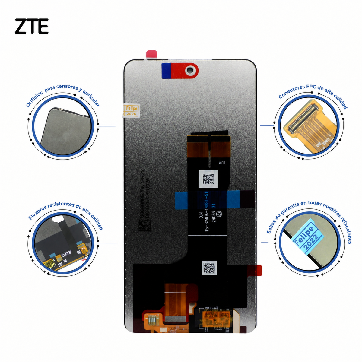 PANTALLA PARA ZTE BLADE A75 5G / NUBIA MUSIC, Z2353 / NUBIA FOCUS 5G/ NUBIA V80