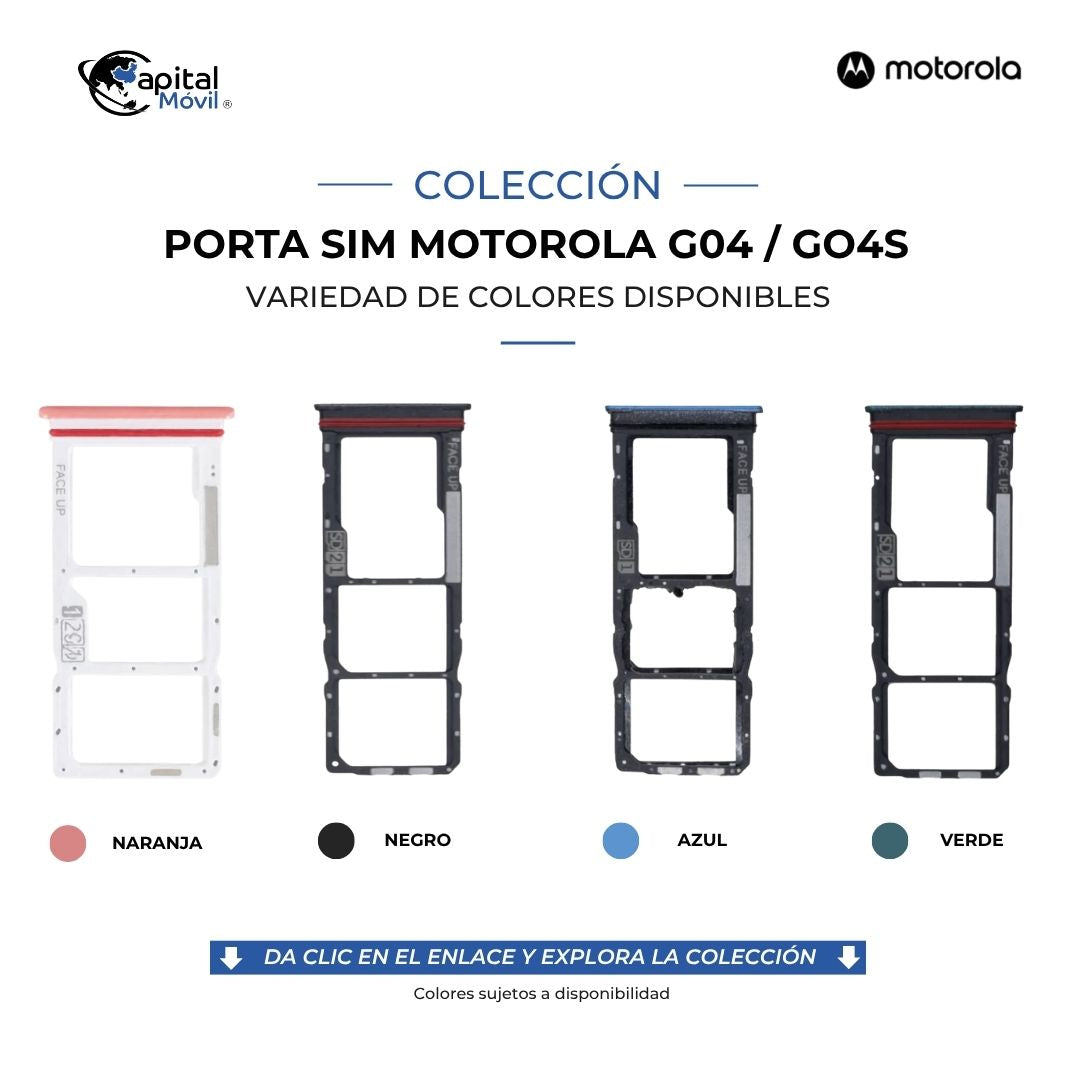 PORTA SIM MOTOROLA G04 / G04S NEGRO
