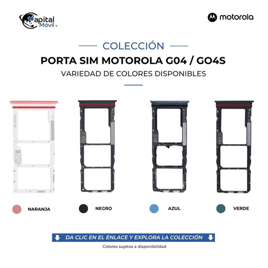 PORTA SIM MOTOROLA G04 / G04S NEGRO