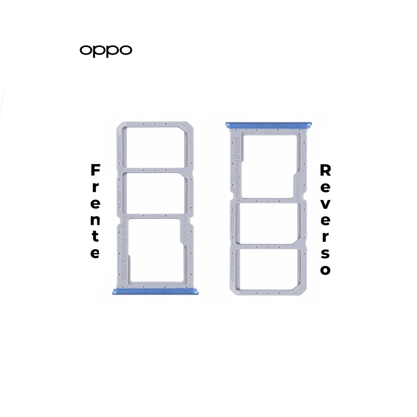 PORTA SIM OPPO A16 AZUL