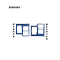 PORTA SIM SAMSUNG A01 CORE AZUL