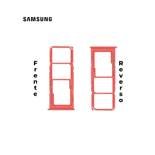 PORTA SIM SAMSUNG A02 DUAL ROJO
